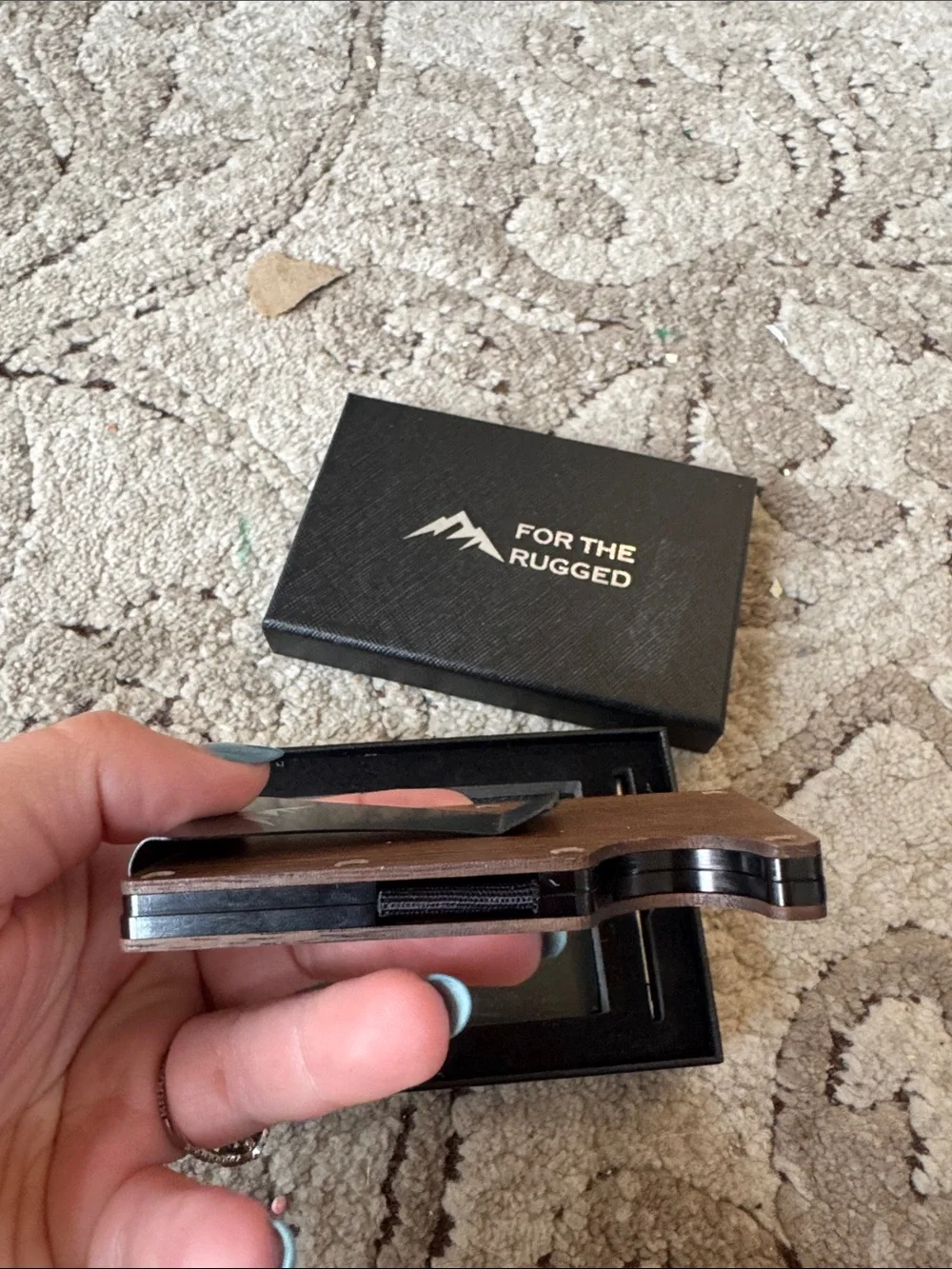 For The Rugged Cart Girl Tips Card Holder with Tool - Brown